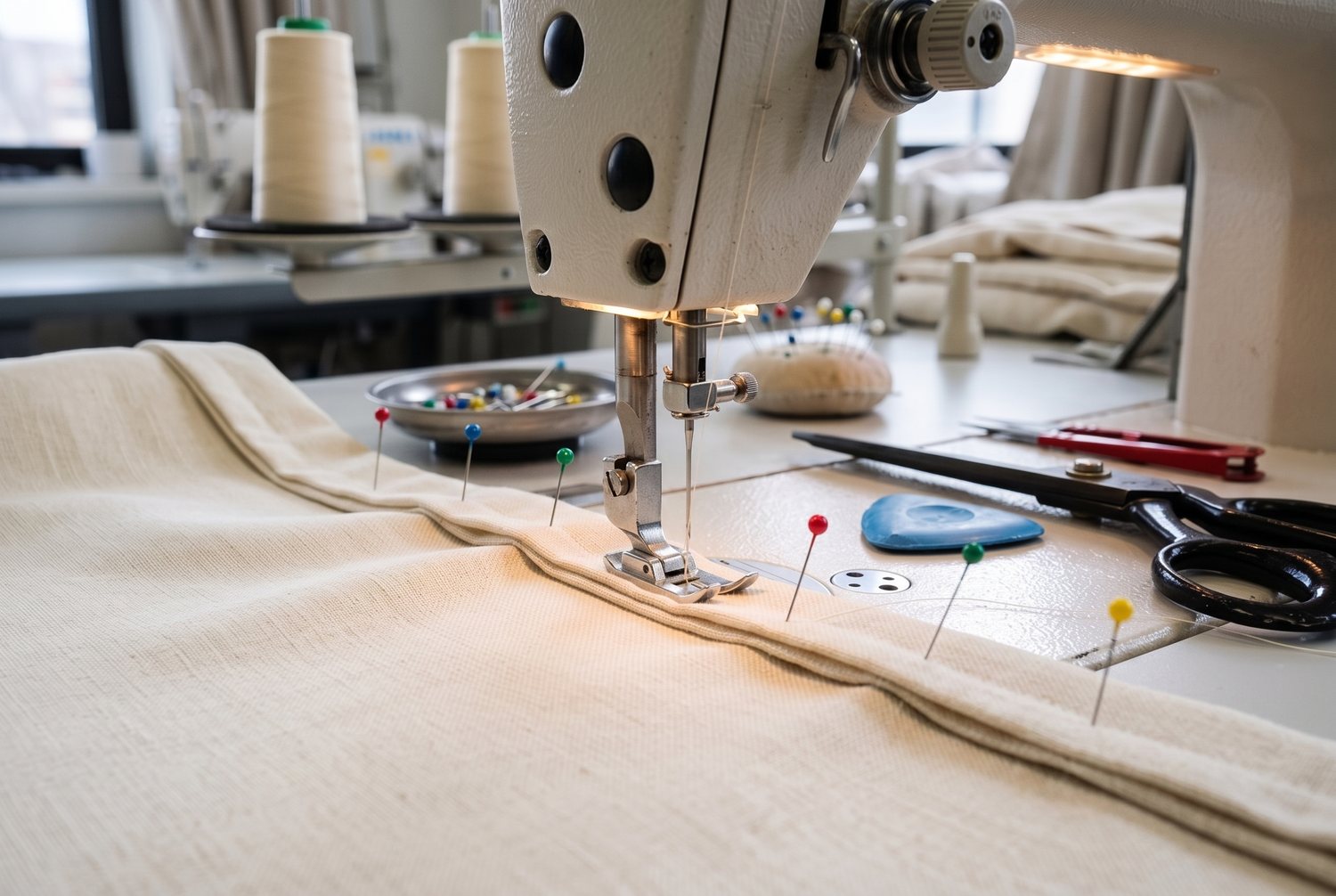 Postes de couture et contrôle des pièces