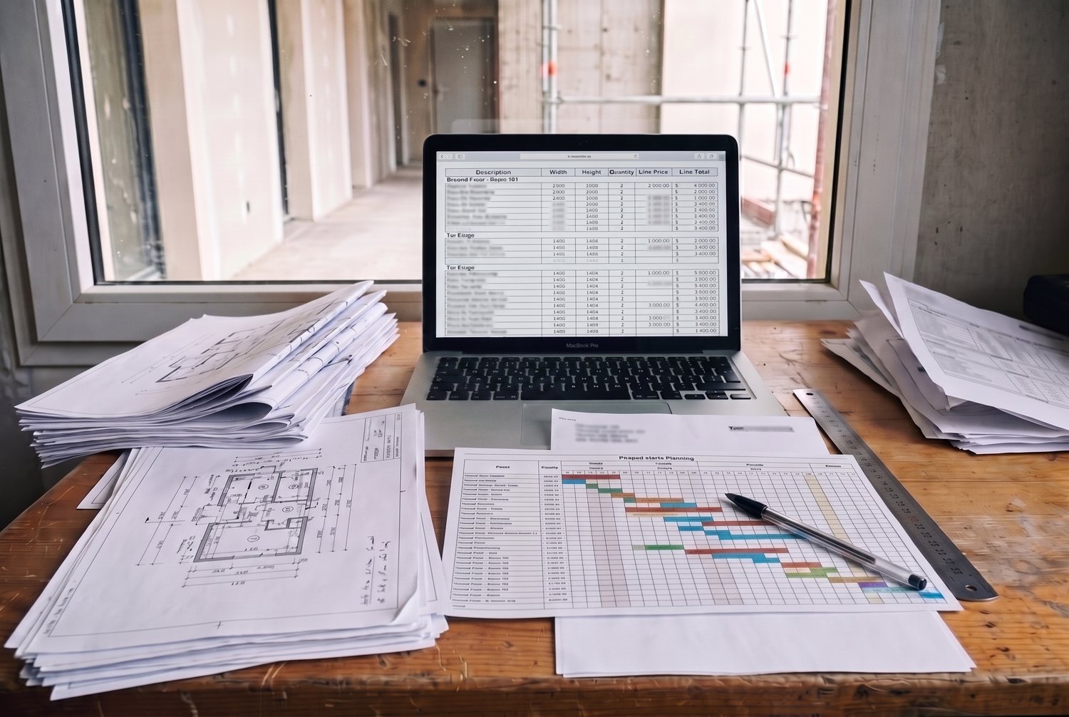 Planning de pose et chiffrage